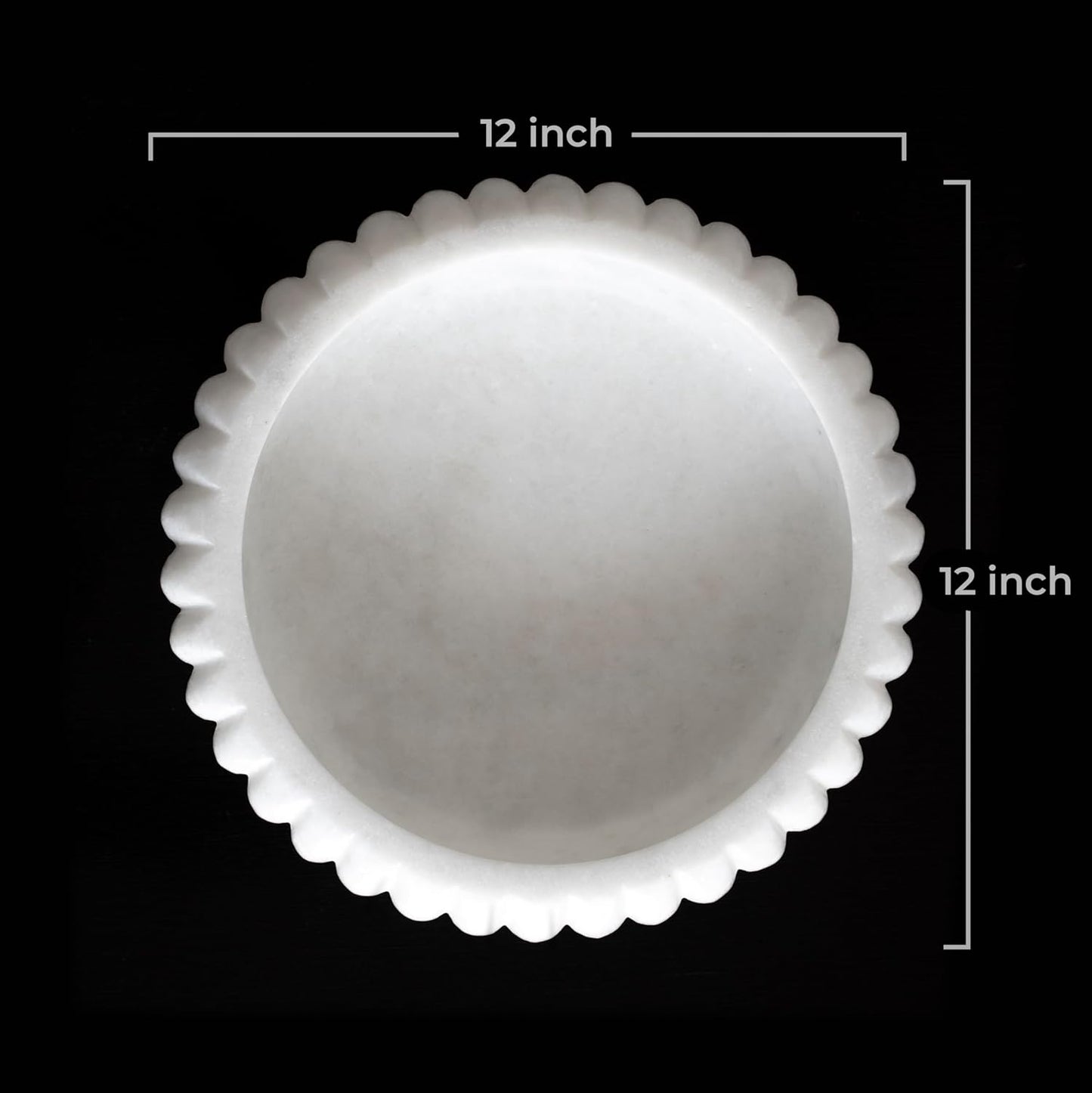 Marble Lotus Urli – White Grandeur