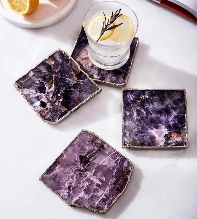 Amethyst Coasters