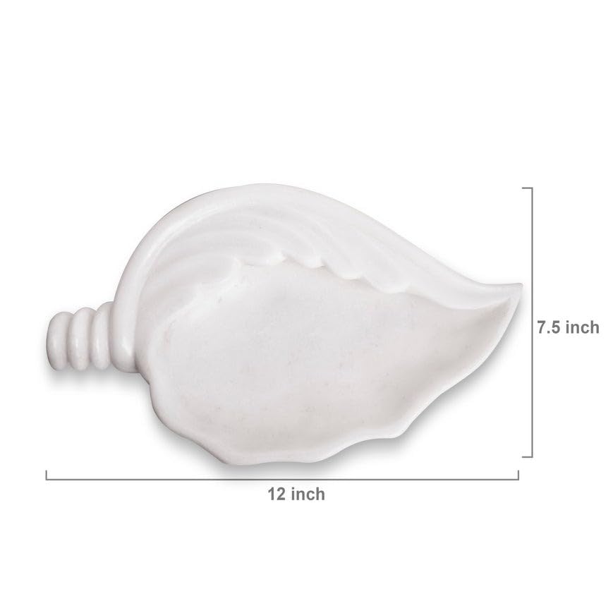 White Marble Leaf Urli