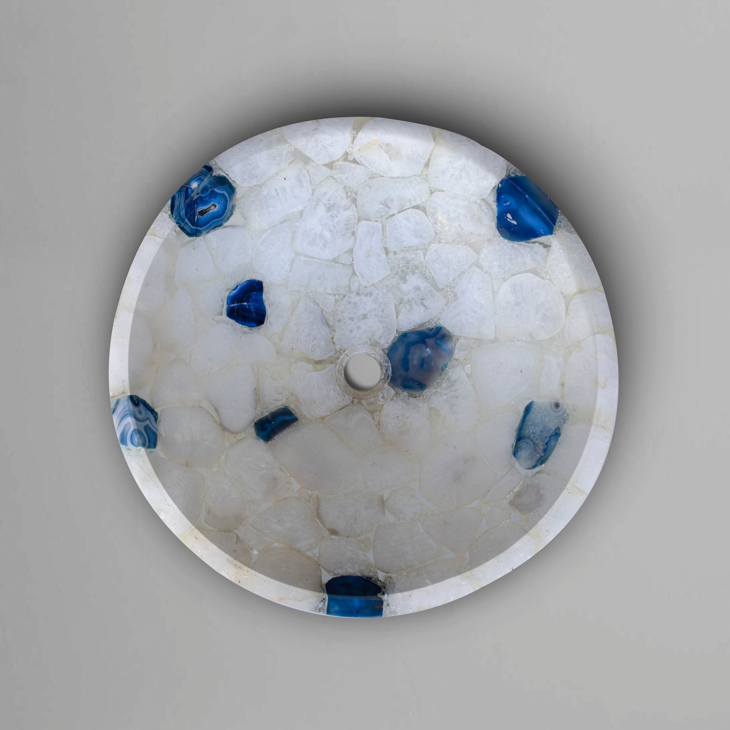White & Blue Agate  Sink