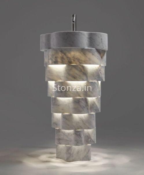 Solemare Marble Pedestal Washbasin