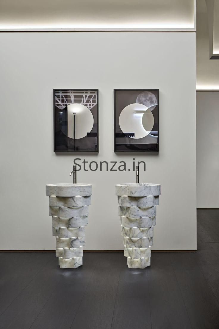 Solemare Marble Pedestal Washbasin