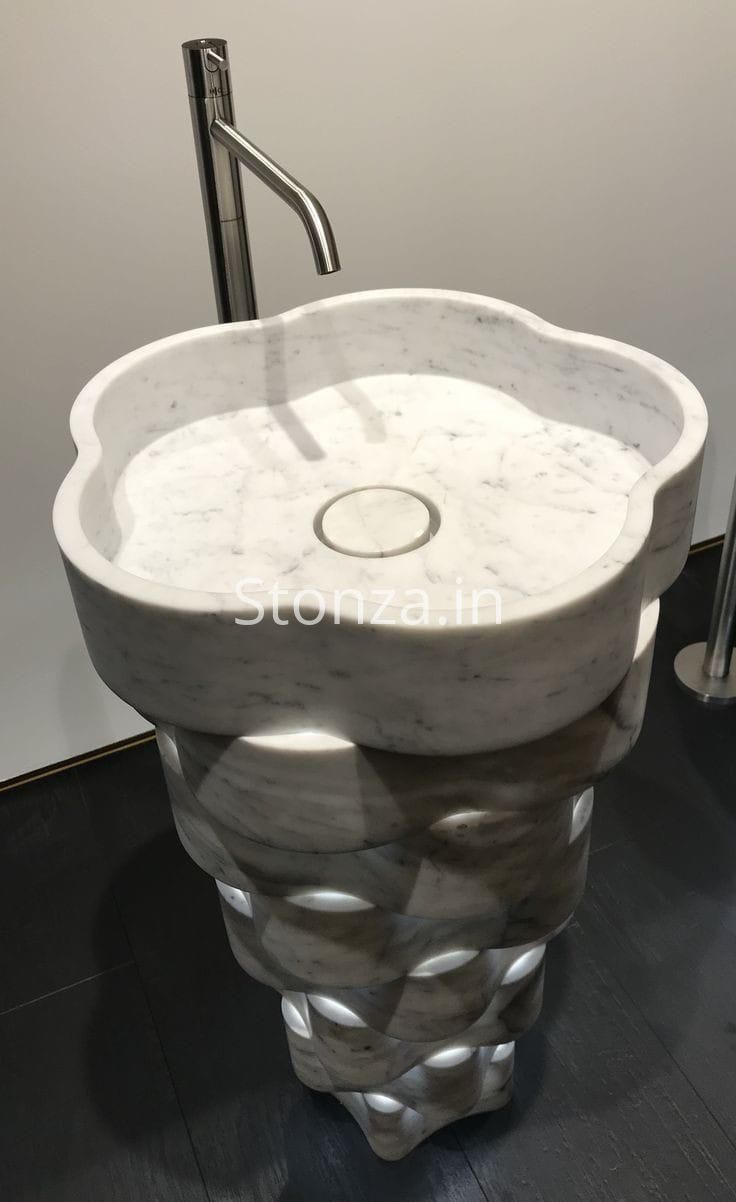 Solemare Marble Pedestal Washbasin