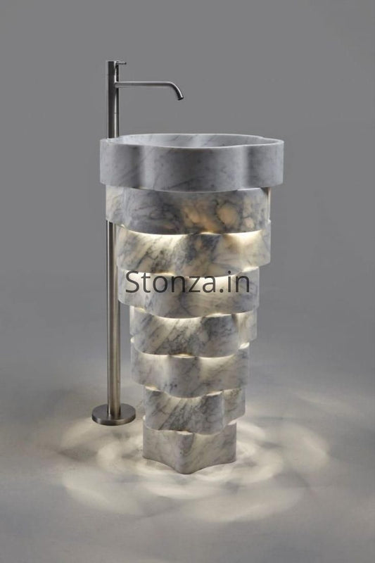 Solemare Marble Pedestal Washbasin
