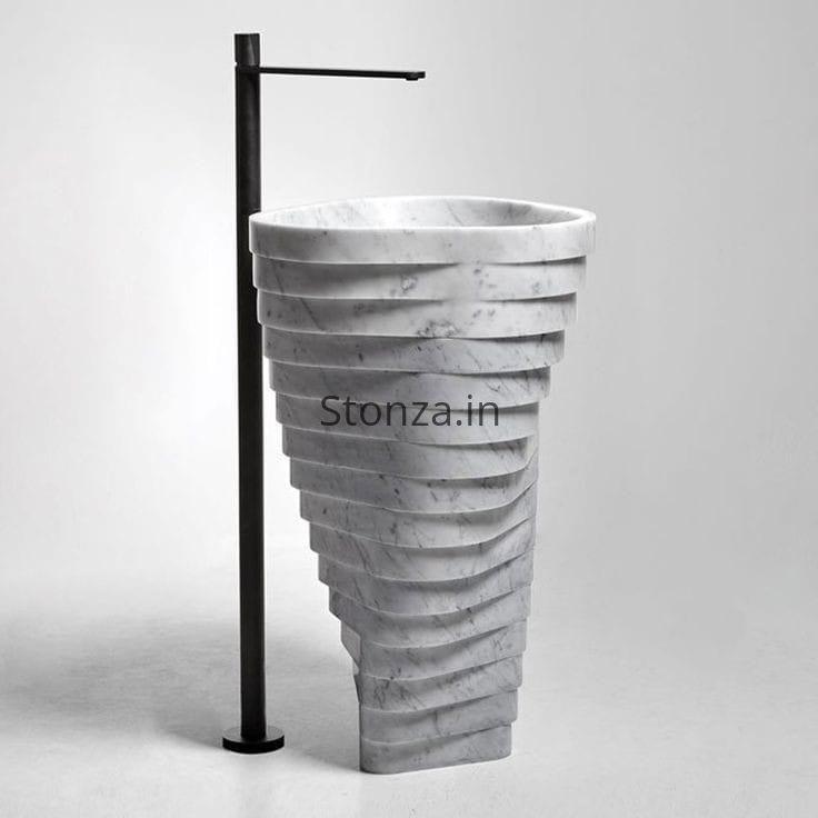 Tornato Marble Pedestal Washbasin